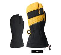 Lenz - Mouffles trois doigts chauffantes en Primaloft® - Heat Glove 8.0 Finger Cap Lobster Unisex Black/Yellow - Taille S - Jaune Jaune S
