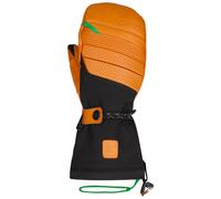 Lenz – Moufles chauffantes Heat Glove 9.0 – Pour homme en laine Marron/Noir – Taille XL – Orange