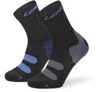 Lenz Outdoor 1.0 Chaussettes - Paquet de 2, noir-gris-bleu, taille 42 43 44 pour homme