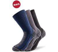 Lenz Performance Multisport Chaussettes, noir/gris/bleu, Taille 35-38