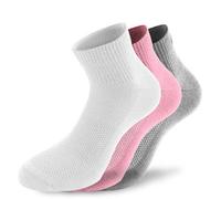 Lenz Performance Quarter Tech Chaussettes, Blanc/rose/gris, Taille 39-42