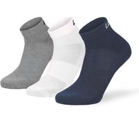 Lenz Performance Quarter Tech Chaussettes, Gris/blanc/bleu, Taille 43-46