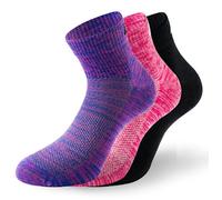 Lenz Performance Quarter Tech Chaussettes, noir-rose-pourpre, taille 35 36 37 38 pour homme