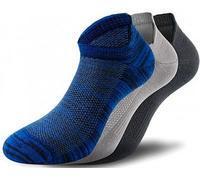 Lenz Performance Sneaker Tech Chaussettes, noir/gris/bleu, Taille 39-42