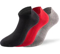 Lenz Performance Sneaker Tech Chaussettes, noir-gris-rouge, taille 43 44 45 46 pour homme
