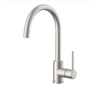 Lenz Robinet de cuisine LIO en acier inoxydable - Avec fonction d'économie d'eau à 2 niveaux - Bec haut et pivotant à 360° - Surface anti-traces de doigts - Hauteur 36 cm - 42030011