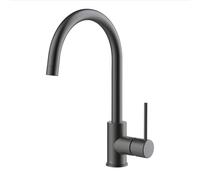 Lenz Robinet de cuisine LIO Graphite - Avec fonction d'économie d'eau à 2 niveaux - Bec haut et pivotant à 360° - Surface anti-traces de doigts - Hauteur 36 cm - 42030031
