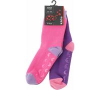 Lenz Rubber Print Chaussettes pour enfants - Paquet de 2, rose-pourpre, taille 31 32 33 34 pour des gamins