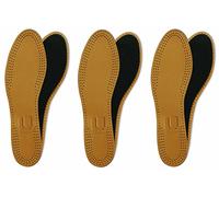 Lenzen 3 Paires de Semelles Intérieures en Cuir de Mouton avec Charbon Actif I Semelle Intérieure extra Mince pour Chaussures Femme et Homme (42 EU)