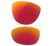 LenzReborn Lentille de rechange polarisée pour lunettes de soleil Oakley Frogskins OO9013 - Plus d'options, Rouge feu - Miroir polarisé, Taille unique