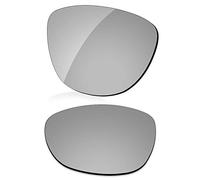 LenzReborn Lentille de rechange polarisée pour lunettes de soleil Oakley Frogskins OO9013 - Plus d'options, Gris argenté - Miroir polarisé, Taille unique