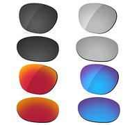 LenzReborn Lentille polarisée de rechange compatible avec les lunettes de soleil Ray-Ban RB4323-51 - Plus d'options, noir foncé + gris argenté + rouge feu + bleu glacier, Taille unique