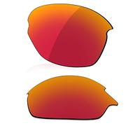 LenzReborn Lentille polarisée de rechange pour lunettes de soleil Oakley Romeo 2 - Plus d'options, Rouge feu - Miroir polarisé, Taille unique