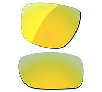 LenzReborn Lentille polarisée de rechange pour lunettes de soleil Oakley Turbine OO9263 - Plus d'options, Jaune doré - Miroir polarisé, Taille unique