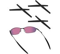LenzReborn Lot de 3 paires de chaussettes de rechange pour Oakley Whisker/A Wire/C Wire 1.0/WireTap/Big Square Wire/Warden/Square Whisker/Square Wire 2.0/lunettes - Noir