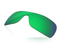 LenzReborn Verres polarisés de rechange pour lunettes de soleil Oakley Batwolf OO9101 - Vert gazon - Miroir polarisé, Vert gazon - Miroir polarisé, Taille unique
