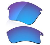 LenzReborn Verres polarisés de rechange pour lunettes de soleil Oakley Fast Jacket XL OO9156 - Plus d'options, Bleu glacier - Miroir polarisé, Taille unique