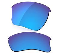 LenzReborn Verres polarisés de rechange pour lunettes de soleil Oakley Flak Jacket XLJ - Plus d'options, Bleu glacier - Miroir polarisé, Taille unique