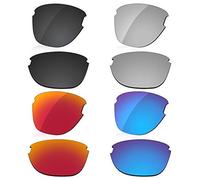 LenzReborn Verres polarisés de rechange pour lunettes de soleil Oakley Frogskins Lite OO9374, noir foncé + gris argenté + rouge feu + bleu glacier, taille unique