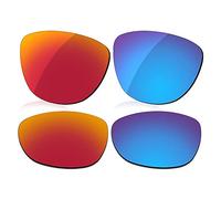 LenzReborn Verres polarisés de rechange pour lunettes de soleil Oakley Frogskins OO9013 - Plus d'options, Rouge feu + bleu glace., Taille unique