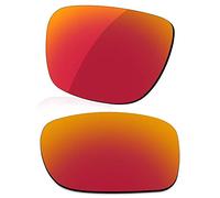 LenzReborn Verres polarisés de rechange pour lunettes de soleil Oakley Fuel Cell OO9096, Rouge feu - Miroir polarisé, Taille unique