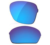 LenzReborn Verres polarisés de rechange pour lunettes de soleil Oakley Half X - Plus d'options, Bleu glacier - Miroir polarisé, Taille unique