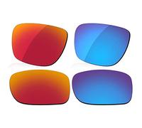 LenzReborn Verres polarisés de rechange pour lunettes de soleil Oakley Holbrook XL OO9417, Rouge feu + bleu glace., taille unique