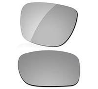 LenzReborn Verres polarisés de rechange pour lunettes de soleil Oakley Latch SQ OO9353, Gris argenté - Miroir polarisé, Taille unique