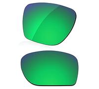 LenzReborn Verres polarisés de rechange pour lunettes de soleil Oakley Sylas OO9448 - Plus d'options, Vert gazon - Miroir polarisé, taille unique