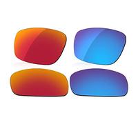 LenzReborn Verres polarisés de rechange pour lunettes de soleil Oakley Valve 2014 OO9236, Rouge feu + bleu glace., Taille unique