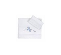 Lenzuola Culla Picci Milky Azzurro