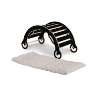 Leo Arche d'escalade avec coussin pour enfants Structure d'escalade Indoor MDF noir, gris clair