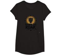 Leo Birthday Born to Roar Cadeau Zodiaque pour Femme T-Shirt, Fille, Noir, S