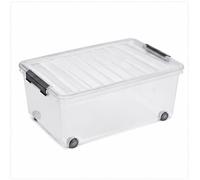 keeeper Boîte Clipbox+ avec rouleaux 37 L Nature (transparent)