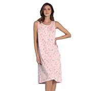 Leo Corsetteria Chemise de nuit classique pour femme 100% coton sans manches épaules larges Seraphim jusqu'à la taille 64, 02 Blanc lavande, 56