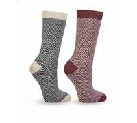 Leo Design Chaussettes thermiques d'hiver, mélange de laine avec alpaga, style nordique classique, tissage harringbone respirant, taille 2X, chaussettes de randonnée, Anthracite/rouge, 3-5