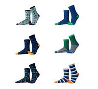 Leo & Emma Lot de 6 paires de chaussettes pour enfants de tailles et de modèles différents (Dinosaure) Multicolore, 27-30
