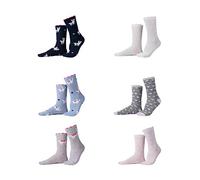 Leo & Emma Lot de 6 paires de chaussettes pour enfants de tailles et de modèles différents (Lama)