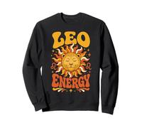 Leo Energy 70s Groovy Rétro Soleil Astrologie Zodiaque Sweatshirt