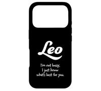 Leo: Je ne suis Pas autoritaire, Je Sais Juste ce Qui est Le Mieux pour Vous. Coque pour iPhone 17 Pro