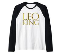 Leo King Cadeau d'anniversaire pour Homme/garçon Astrologie Leo Manche Raglan