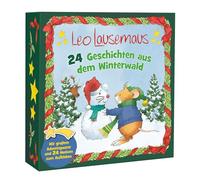 Leo Lausemaus - 24 Geschichten aus dem Winterwald: Kreativer Adventskalender für Kinder ab 3 Jahren mit Vorlesegeschichten, Stickern & Poster zum Selbstgestalten - Adventsbox 17,8 x 5,3 x 17,8 cm