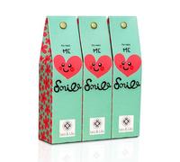 Leo & Lilo Lot de 3 crèmes pour les mains You Make Me Smile - Lotion pour les mains à l'aloe vera bio - 3 x 50 ml - Emballage individuel - Nourrit et prend soin des mains et du corps