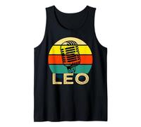 Leo Microphone rétro avec nom des années 80 Débardeur