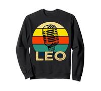Leo Microphone rétro avec nom des années 80 Sweatshirt