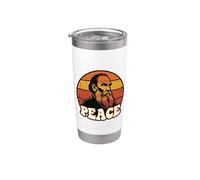 Leo Tolstoï Peace Vintage Retro Novelist Reader Gobelet isotherme en acier inoxydable double paroi