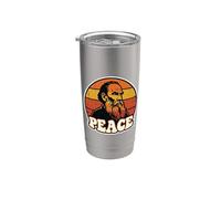 Leo Tolstoï Peace Vintage Retro Novelist Reader Gobelet isotherme en acier inoxydable double paroi