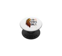 Leo Vibes Only King Lion Roaring Birthday Lions Hommes Garçon Fille PopSockets PopGrip Adhésif