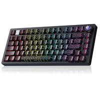 LEOBOG HI75C Pro Clavier mécanique sans fil, 75 % TKL RVB rétroéclairé Buletooth Clavier mécanique avec interrupteur de faucheuse remplaçable à chaud pour jeux Mac/Window/Android/PC - Commutateur