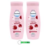 Leocrema Lot de 2 crèmes pour le corps hydratantes aux fleurs de cerisier 72 heures d'hydratation intense 250 ml + porte-clés Beni Culinari